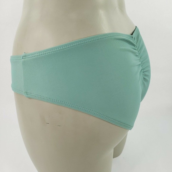 Cheeky Bikini Swim Bottom Sage Juniors 15/17 Womens 12/14 Ruched Cinched Back - Picture 5 of 12